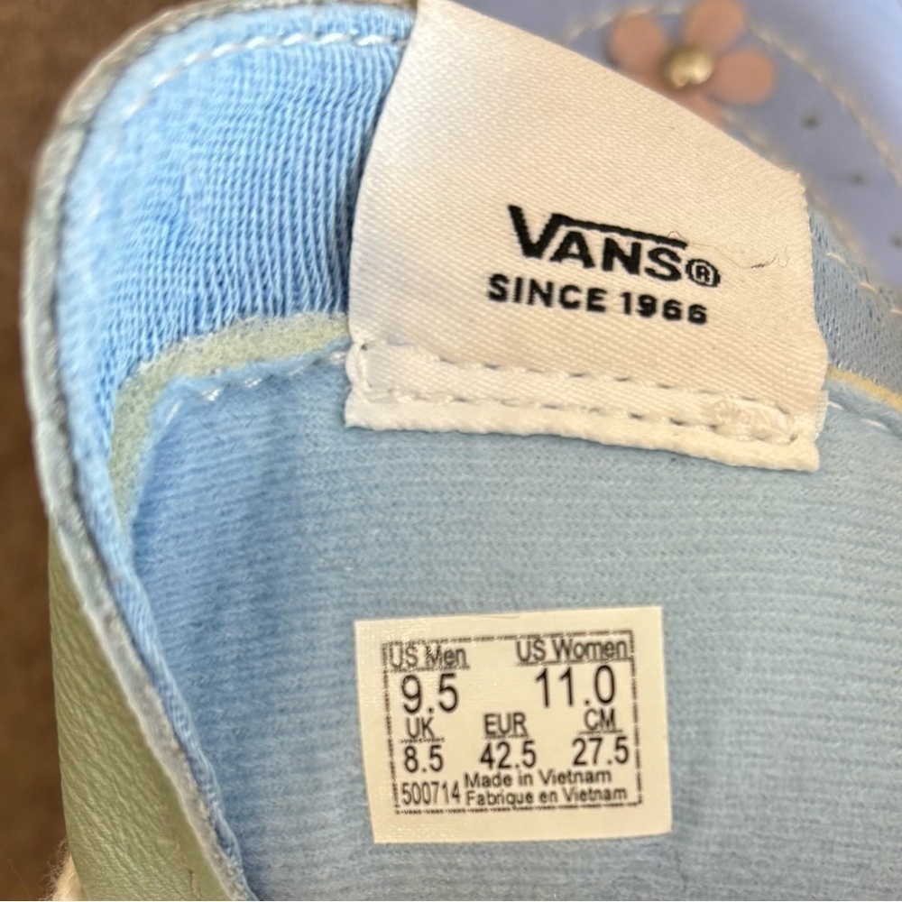 VANS Sz 11 Bob Square Pants Collab Sandy Liang Pastel High-Top Laceup Sneakers - Picture 8 of 8